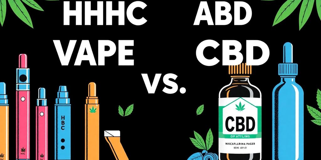 Сравнение на HHC вейп и CBD продукти.
