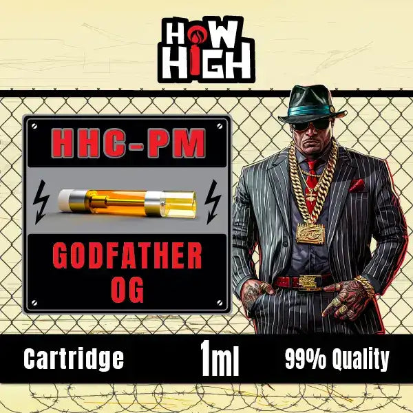  Вземи HHC-PM пълнител Godfather OG 1ml от How2High Bulgaria – плътен вкус и силен ефект.